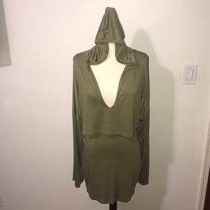 NWOT F21 dress with hood in a soft jersey material